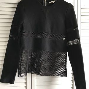 Endless Rose- Black Long sleeve Cut out top